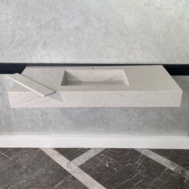 Quartz Kitchen Sink Coante Alba Via Natural Stone Pattern Premium Handcrafted Custom, photo 8 of 8