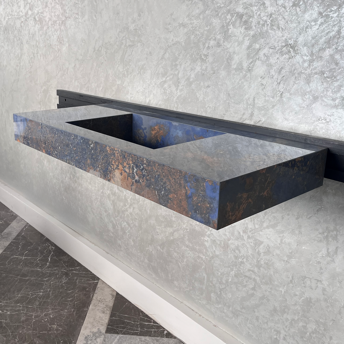 Engineered Stone Thunderstorm Sink - Handcrafted High ES-043, photo 2 of 9
