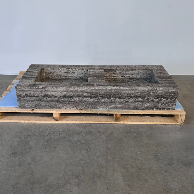 Travertine Natural Stone Bathroom Vanity Sink - Handcrafted Custom, photo 10 of 10