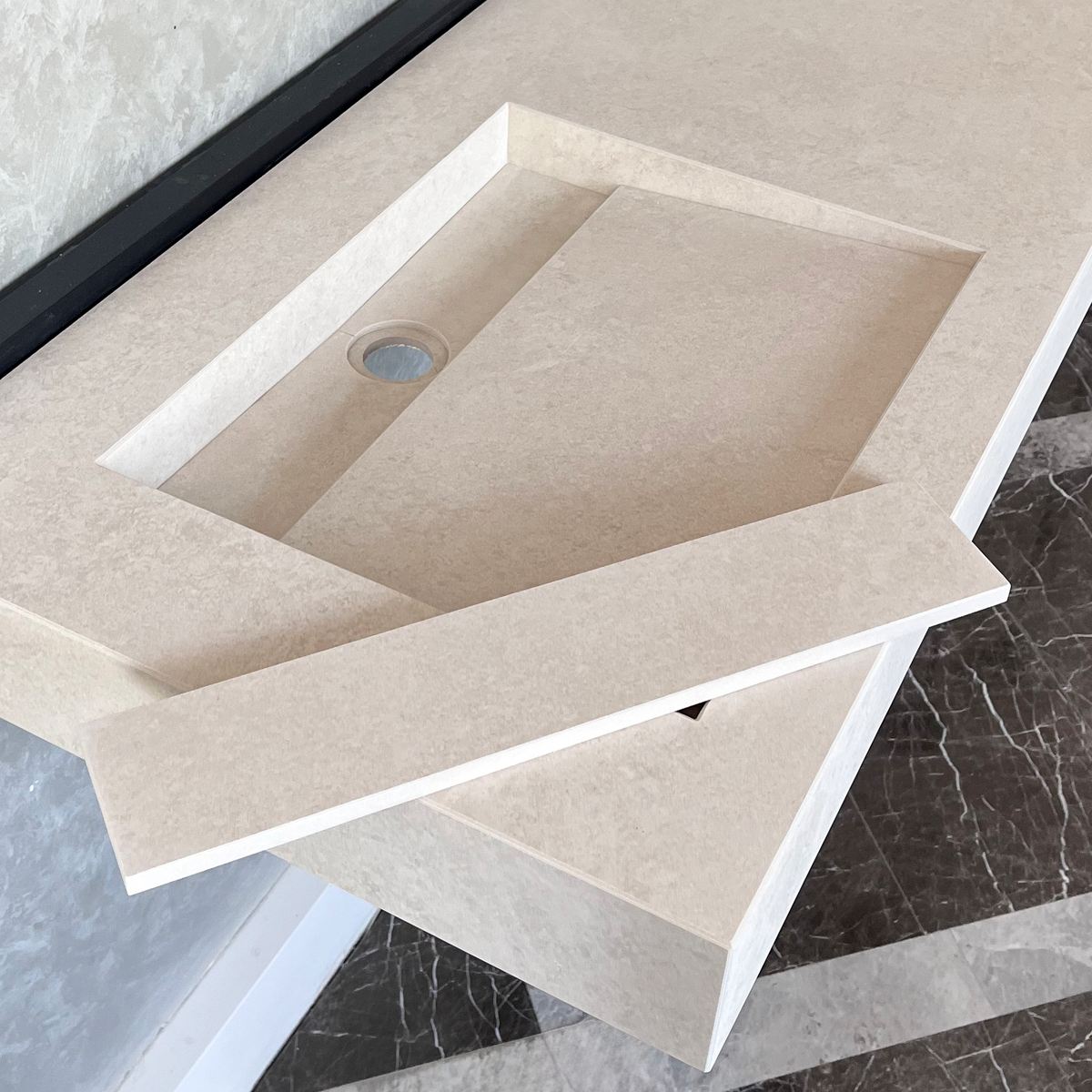 Handcrafted High Performance Engineered Porcelain Bathroom Sink Chianca Di Ostuni, photo 6 of 6