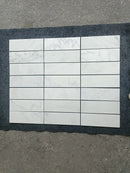 Oriental White Marble 5" Hexagon Combination w/ Black Honed Tile