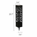 SmartYard Square Solar Bollard Pathway Lights – 35 Lumen, 5-pack