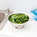 Home Basics Stainless Steel Colander and Strainer, Silver, 5-Quart