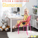 JOON 2 Pack Kids Ghost Chairs with Armrest, 25x13x14.5 Inches, Transparent