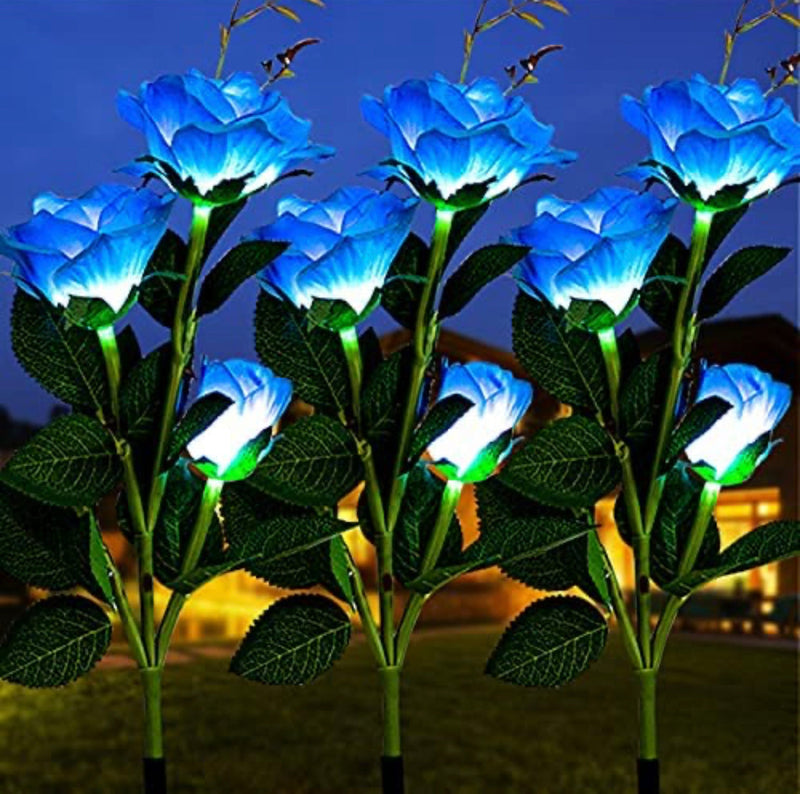 Solar LED Rose Flower Light (2 Pack)