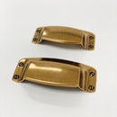 Drawer Cup Pull "Tuscany" in Antique Brass