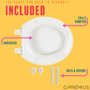 PREMIUS Beveled Plastic Toilet Seat, Standard Round, 17 Inches