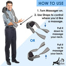 Just Relax Cordless Shiatsu Shoulder and Neck Massager With Heat, Gray