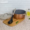 Home Basics Mesa Scratch-Resistant Nylon Slotted Spoon with Stainless-Steel, 13 Inches