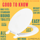 PREMIUS Wood Toilet Seat, Standard Round, 17 Inches
