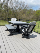 Trestle X Outdoor Square Dining Table