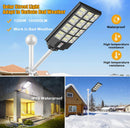 7200W Commercial Solar Street Light , 100000LM Parking Lot Light Dusk to Dawn With Remote