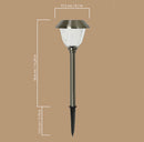 Enerigizer 10 Pack Solar Pathway LED Lights Outdoor 15 Lumen-Stainless Steel(Silver)