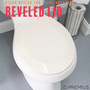 PREMIUS Beveled Plastic Toilet Seat, Standard Round, 17 Inches