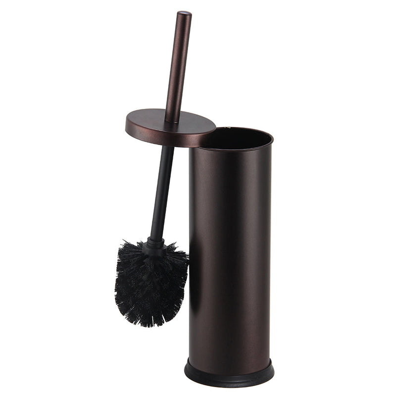 Home Basics Toilet Bowl Brush with Holder For Bathroom Storage, Bronze