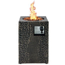 16 Feet Square Outdoor Propane Fire Pit with Lava Rocks Waterproof Cover 30000 BTU by LJGDeals
