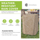 16 Feet Square Outdoor Propane Fire Pit with Lava Rocks Waterproof Cover 30000 BTU by LJGDeals