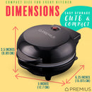 PREMIUS Ceramic Non-Stick Mini Snack Waffle Maker, 4 Inch Mold