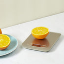 Home Basics Stainless Steel Digital Kitchen Scale, 5.5x7x.75 Inches