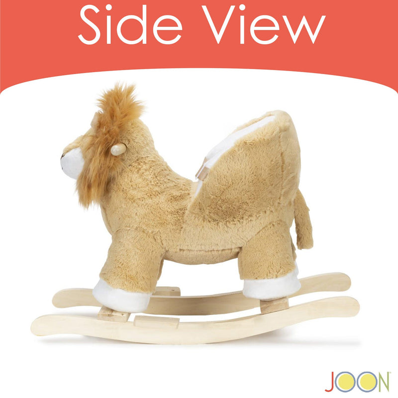 JOON Roary Ride-On Chair Lion Rocking Horse with Sound Effects, Tan