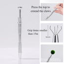 4 Claws Tweezers Stainless Steel Four-Claw Grip for Marimo Moss Ball, Multi-functional Tweezers with Zirconia Diamond for Precise Handling