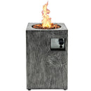16 Feet Square Outdoor Propane Fire Pit with Lava Rocks Waterproof Cover 30000 BTU by LJGDeals