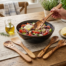 Olive Wood Kitchen Servers Set -5 pcs by Choixe