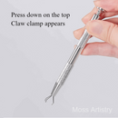 4 Claws Tweezers Stainless Steel Four-Claw Grip for Marimo Moss Ball, Multi-functional Tweezers with Zirconia Diamond for Precise Handling