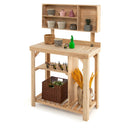 Garden Wooden Potting Table Workstation with Storage Shelf by LJGDeals