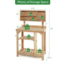 Garden Wooden Potting Table Workstation with Storage Shelf by DirectDeals