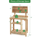 Garden Wooden Potting Table Workstation with Storage Shelf by LJGDeals