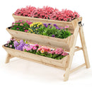 3 Tier Wooden Vertical Raised Garden Bed with Storage Shelf by LJGDeals