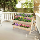 3 Tier Wooden Vertical Raised Garden Bed with Storage Shelf by LJGDeals