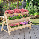 3 Tier Wooden Vertical Raised Garden Bed with Storage Shelf by LJGDeals