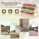 3 Tier Wooden Vertical Raised Garden Bed with Storage Shelf by LJGDeals