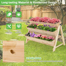 3 Tier Wooden Vertical Raised Garden Bed with Storage Shelf by LJGDeals