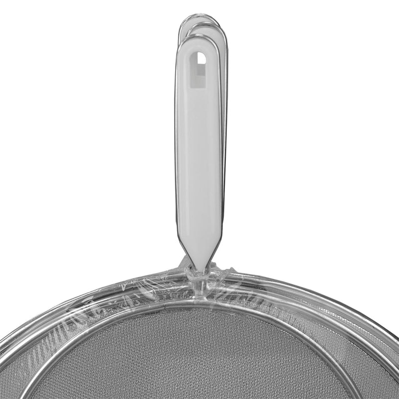 Home Basics 3 Piece Finely Netted Mesh Splatter Screen Set, White