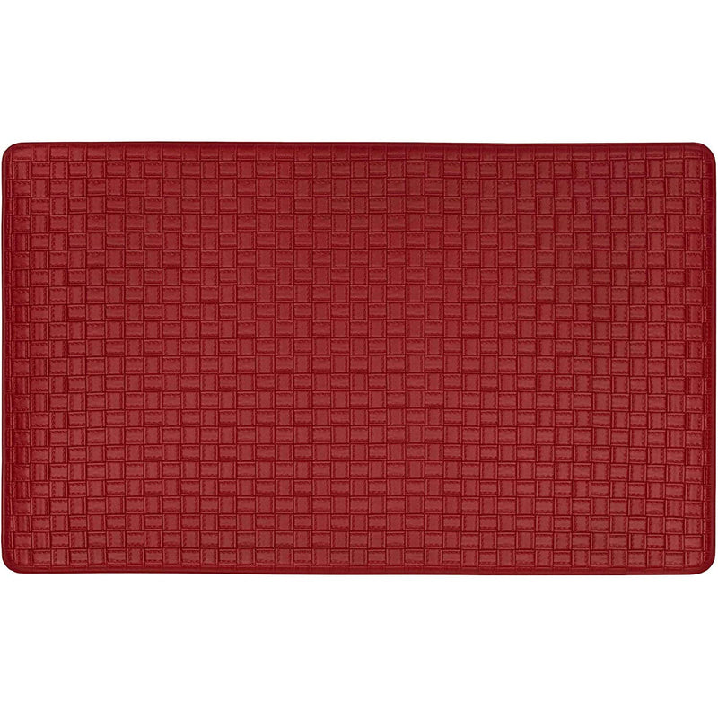 Achim Woven-Embossed Faux-Leather Anti-Fatigue Mat, Lava, 18x30 Inches