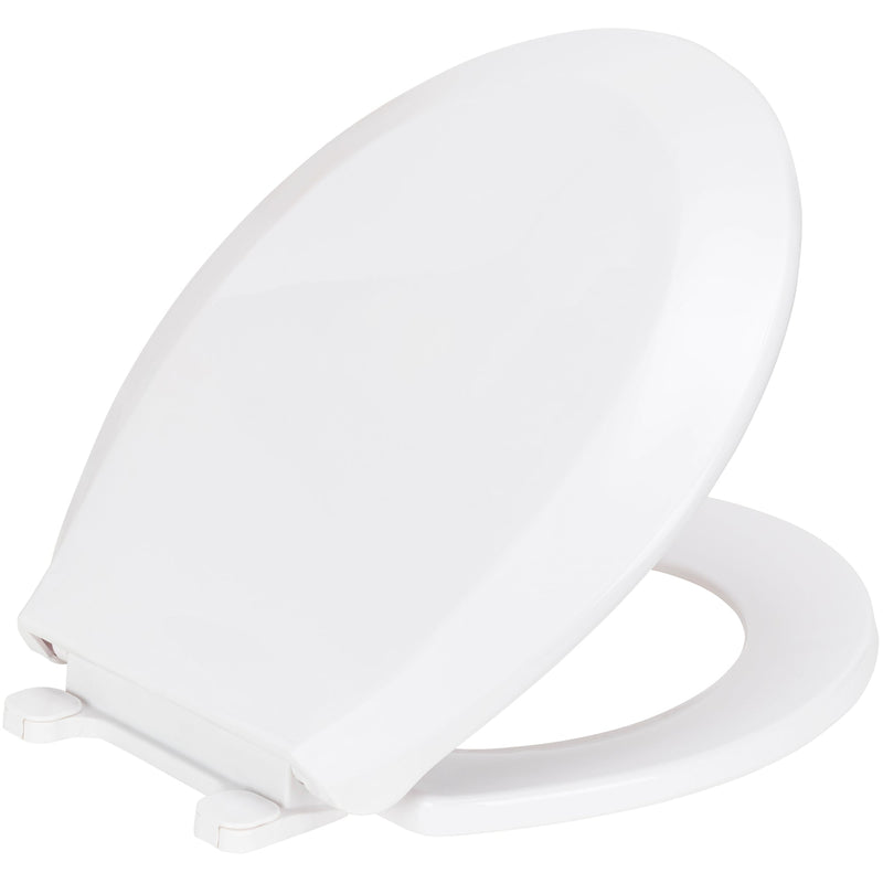PREMIUS Slow Close Beveled Plastic Toilet Seat, Standard Round, 17 Inches
