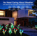Solar Lily Flower Lights (Pack of 4 = 16 Flowers)