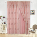 Alice Floral Embroidered Panel With Valance and Backing, 55x84 Inches