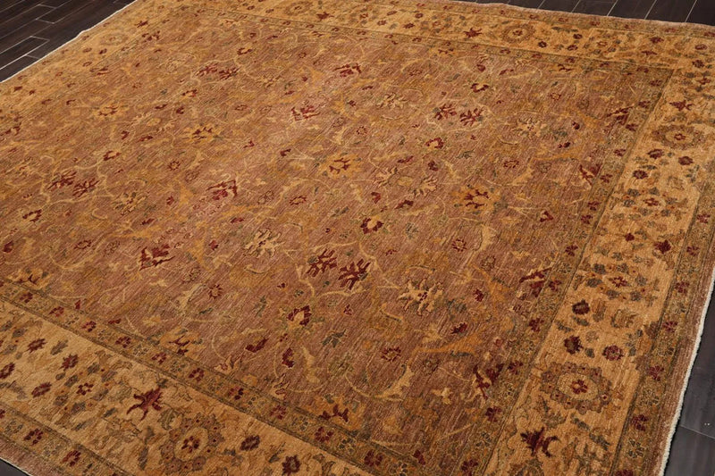 8x10 Hand Knotted 100% Wool Peshawar Traditional 200 KPSI Oriental Area Rug Taupe