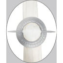 PREMIUS Sun Round Decorative One Pair Curtain Tie Back, Silver, 6.5x6.5 Inches