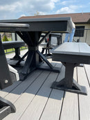 Trestle X Outdoor Square Dining Table