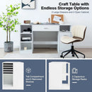Sewing Craft Table Home Office Computer Desk with Storage Shelves and Drawer by LJGDeals