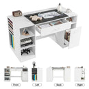 Sewing Craft Table Home Office Computer Desk with Storage Shelves and Drawer by LJGDeals