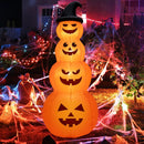 8 Feet Inflatable Halloween Pumpkins Stack with Built-in LED Lights by LJGDeals