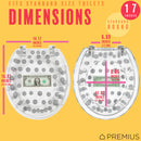 PREMIUS Polyresin Dollar Bill & Coins Money Toilet Seat, Clear, Standard Round, 17 Inches