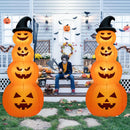 8 Feet Inflatable Halloween Pumpkins Stack with Built-in LED Lights by LJGDeals