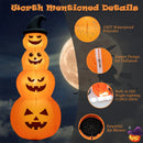 8 Feet Inflatable Halloween Pumpkins Stack with Built-in LED Lights by LJGDeals